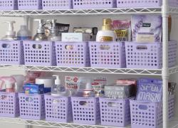 Rổ đựng đồ đa dụng Inomata size XL - Light Purple_2