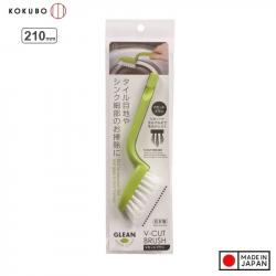 Bàn chải cọ đầu vát chữ V - Màu xanh_A