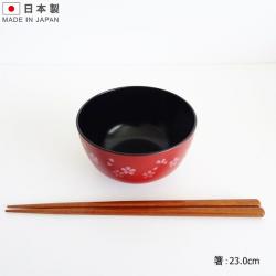 Bát nhựa tròn họa tiết hoa anh đào (Ø11×6.5cm)-bát đỏ_4