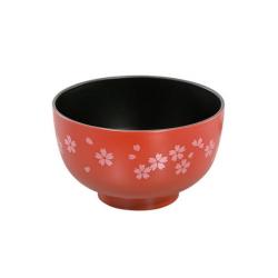 Bát nhựa tròn họa tiết hoa anh đào (Ø11×6.5cm)-bát đỏ_2