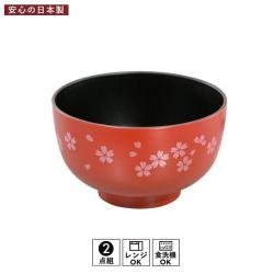 Bát nhựa tròn họa tiết hoa anh đào (Ø11×6.5cm)-bát đỏ_10