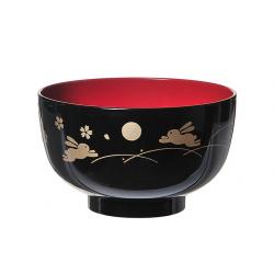 Bát nhựa tròn họa tiết thỏ & trăng (Ø11×6.5cm)_4