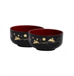 Bát nhựa tròn họa tiết thỏ & trăng (Ø11×6.5cm)_3