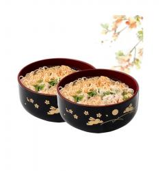 Bát nhựa tròn họa tiết thỏ & trăng (Ø11×6.5cm)_2