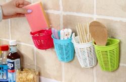 Giỏ treo tiện ích có núm hít chân không - Màu xanh_6