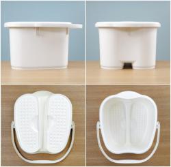 Chậu ngâm chân thư giãn Inomata Footbath 12L - Màu trắng/ Ivory_9