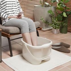 Chậu ngâm chân thư giãn Inomata Footbath 12L - Màu trắng/ Ivory_5