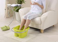Chậu ngâm chân thư giãn Inomata Relax Ashiyu 13L - Màu xanh_3