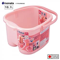 Chậu ngâm chân thư giãn Inomata Footbath 18.7L - Hồng đào_A