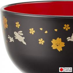 Bát nhựa tròn họa tiết thỏ & trăng (Ø11×6.5cm)_9