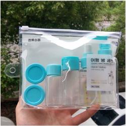 Bộ chiết mỹ phẩm du lịch Beiyin 6 món - Màu xanh_A