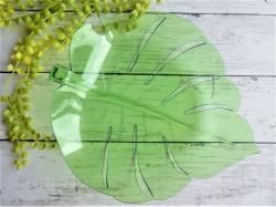 Đĩa nhựa pha lê hình chiếc lá Yamada Monstera_4
