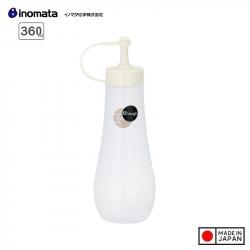 Chai đựng nước sốt Inomata Enough 360ml (L) - Nắp Trắng_A