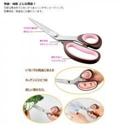 Kéo làm bếp mạ Titan Hirosho Sweet Kitchen 205mm_5