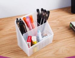 Khay đựng đồ đa dụng 2 ngăn Desk Labo - Màu trắng trong_3