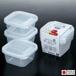 Bộ 3 hộp thực phẩm Nakaya 300ml - Nắp trắng_2