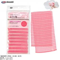 Khăn tắm tạo bọt mịn Okazaki Medium 21x100cm_2
