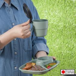 Cốc uống nước có nắp Inomata 360ml - Màu xanh_4