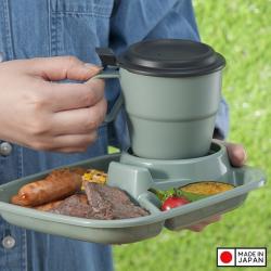 Cốc uống nước có nắp Inomata 360ml - Màu xanh_3