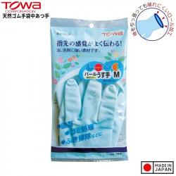 Găng tay cao su tự nhiên Towa size M- Màu xanh_A