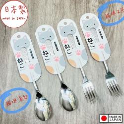 Thìa inox tráng miệng hình mèo Echo Metal 18cm_3