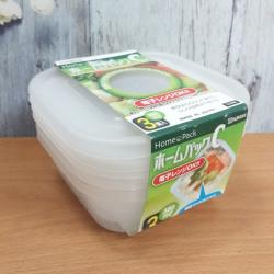 Set 3 hộp thực phẩm Nakaya Home Pack 380ml - Nắp trắng_2