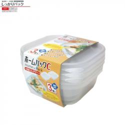 Set 3 hộp thực phẩm Nakaya Home Pack 380ml - Nắp trắng_5