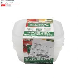 Set 3 hộp thực phẩm Nakaya Home Pack 380ml - Nắp trắng_4