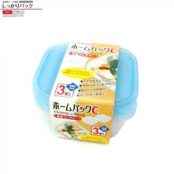 Set 3 hộp thực phẩm Nakaya Home Pack 380ml - Nắp xanh_4