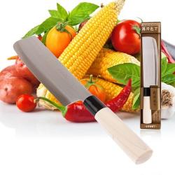 Dao thái làm bếp nắm gỗ đầu nhọn Tsubaro Nikken Nhật Bản 29.5cm_5