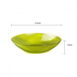 Đĩa tròn sâu lòng Auroma màu xanh rêu_3