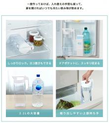 Bình nước nắp khóa Asvel Drink Vio 2.1L - White_7