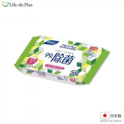 Khăn ướt khử trùng, không mùi Life-do.Plus 20 tờ - Không cồn_7