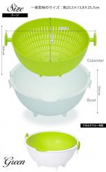 Rổ nhựa đa năng tròn 2 lớp màu đỏ_5