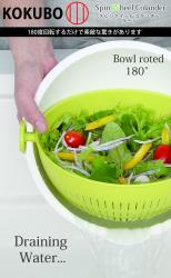 Rổ nhựa đa năng tròn 2 lớp màu xanh_4