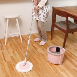 Bộ chổi lau nhà lốc xoáy 360 độ Azuma Nhật Bản - Hồng_4