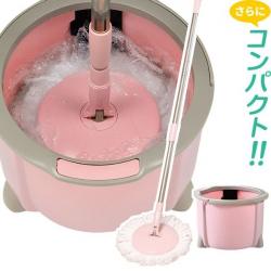 Bộ chổi lau nhà lốc xoáy 360 độ Azuma Nhật Bản - Hồng_3
