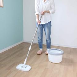 Bộ chổi lau nhà lốc xoáy 360 độ Azuma Nhật Bản - Trắng_9