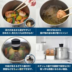 Bộ nồi inox đa năng dùng cho bếp từ Ernest Ippinbutsuso Ø14cm_6