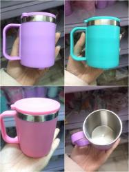 Cốc giữ nhiệt inox bọc nhựa Echo 220ml (Hồng|Tím|Xanh|)_9