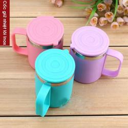 Cốc giữ nhiệt inox bọc nhựa Echo 220ml (Hồng|Tím|Xanh|)_8