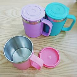 Cốc giữ nhiệt inox bọc nhựa Echo 220ml (Hồng|Tím|Xanh|)_7