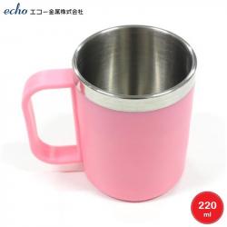 Cốc giữ nhiệt inox bọc nhựa Echo 220ml (Hồng|Tím|Xanh|)_3