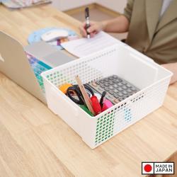 Giỏ đựng đồ đa năng Inomata Slim size L - Màu xanh_7