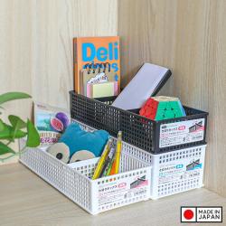 Rổ chữ nhật đựng đồ 03 ngăn, vách rời size XL-màu trắng_5