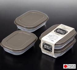 Set 02 hộp đựng thực phẩm Nakaya Container 250ml x2 - Nắp nâu_2