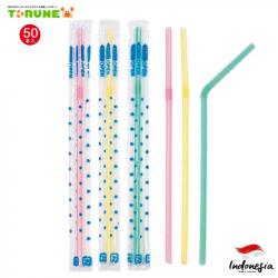 Set 50 ống hút mini bọc rời, đầu gập Torune Freshful Ø4x160mm_2