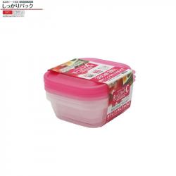 Set 3 hộp thực phẩm Nakaya Home Pack 380ml - Nắp hồng_A