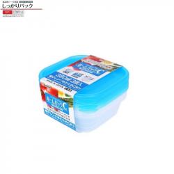 Set 3 hộp thực phẩm Nakaya Home Pack 380ml - Nắp xanh_A