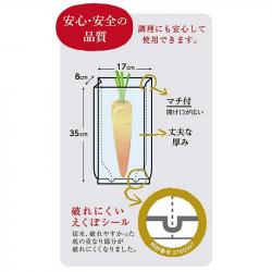 Hộp 40 túi đựng thực phẩm chịu nhiệt Ordiy - Trắng trong_5